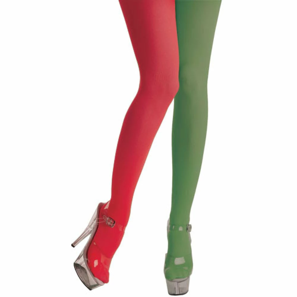 Wicked Red & Green Elf Tights (Female) 1 Wicked Red & Green Elf Tights (Female)
