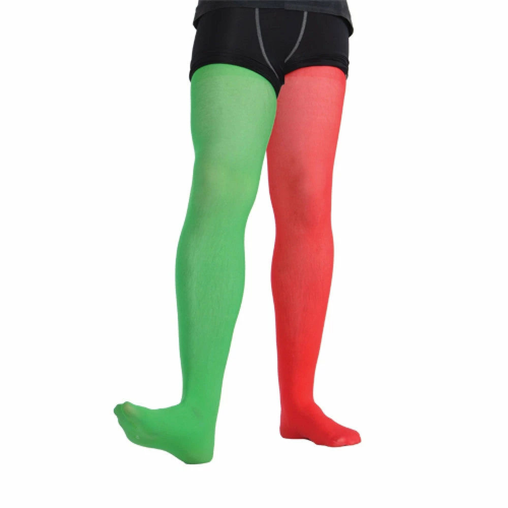 Wicked Red & Green Elf Tights (Male) 1 Wicked Red & Green Elf Tights (Male)