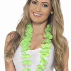 Smiffys Hawaiian Lei, Neon Green