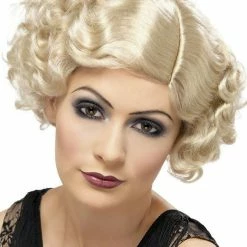 Smiffys 20's Flapper Wig, Blonde Womens