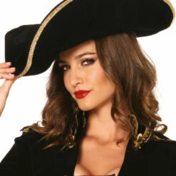 Leg Avenue Gold Trim Pirate Hat