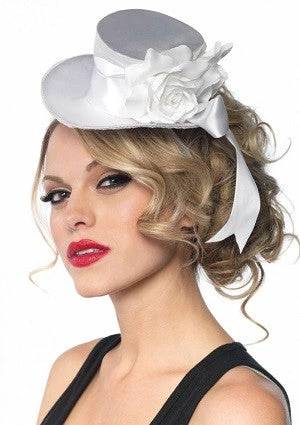 Leg Avenue Leg Ave, Satin Top Hat, White 1 Leg Avenue Leg Ave, Satin Top Hat, White