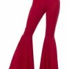 Smiffys Female Costumes Flared Ladies Trousers, Red