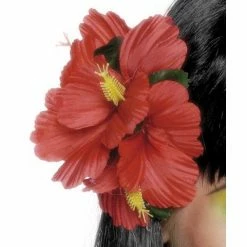 Smiffys Hawaiian Hair Clip, Red