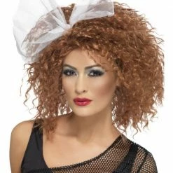 Smiffys 80's Wild Child Wig, Brown Womens