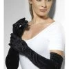 Smiffys Gloves, Velveteen, Black