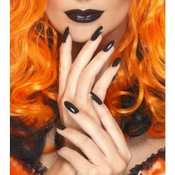 Smiffys Lips & Nails Black Lipstick & Nail Polish