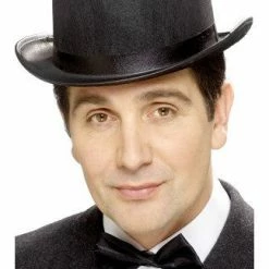 Smiffys Bow Tie Black Satin