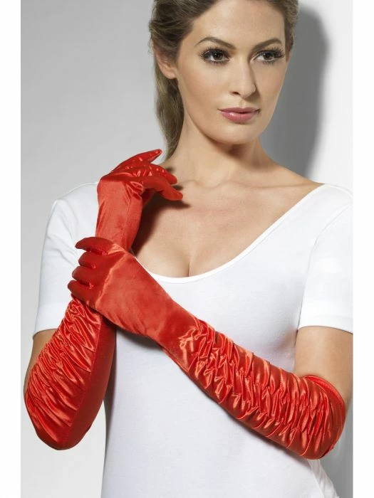 Smiffys Gloves, Temptress, Red 1 Smiffys Gloves, Temptress, Red