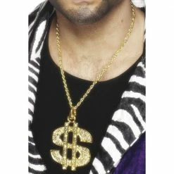 Smiffys Dollar Sign Medallion 1980's & 90's