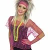 Smiffys 1980's & 90's Lace Vest, Gloves & Headband