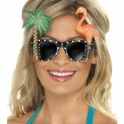 Smiffys Glasses Flamingo & Palm Tree Specs