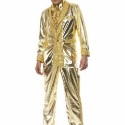 Smiffys Elvis Costume Gold Male Costumes