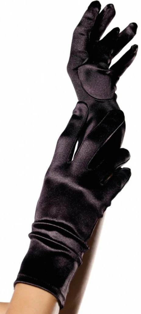 Leg Avenue Gloves, Satin Wrist, Black 1 Leg Avenue Gloves, Satin Wrist, Black