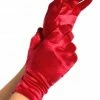 Leg Avenue Gloves, Satin Wrist, Red