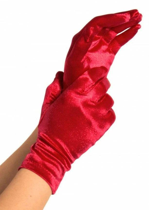 Leg Avenue Gloves, Satin Wrist, Red 1 Leg Avenue Gloves, Satin Wrist, Red