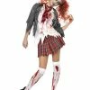 Smiffys Female Costumes Zombie Schoolgirl