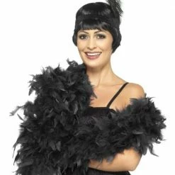 Smiffys Boa Black, Deluxe, 80g