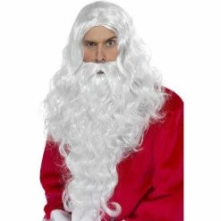 Smiffys Christmas Wigs White Santa Wig & Beard