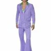 Smiffys 70's Lavender Suit Male Costumes