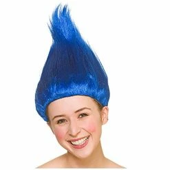 Wicked Troll Wig - Blue Cartoon, Film & TV