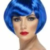 Smiffys Womens Babe Wig, Blue