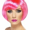 Smiffys Babe Wig, Neon Pink