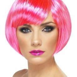 Smiffys Babe Wig, Neon Pink
