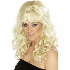 Smiffys Womens Beehive Beauty Wig, Blonde