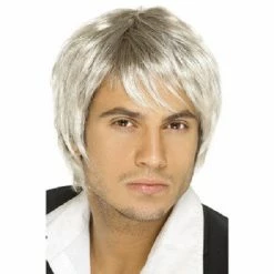 Smiffys Mens 90s Boy Band Wig, Blonde-Brown