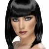 Smiffys Glam Wig, Black Womens