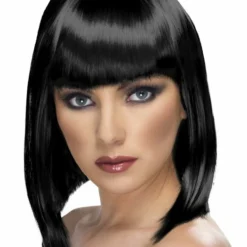 Smiffys Glam Wig, Black Womens