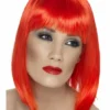 Smiffys Glam Wig, Neon Red