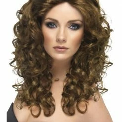 Smiffys Glamour Wig, Brown