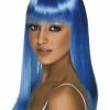 Smiffys Glamourama Wig, Neon Blue Womens