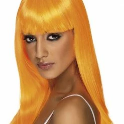 Smiffys Glamourama Wig, Neon Orange Womens