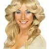 Smiffys 70's Flick Up Wig, Blonde