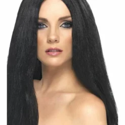 Smiffys Womens Star Style Wig, Black