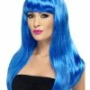 Smiffys Babelicious Wig, Blue Womens