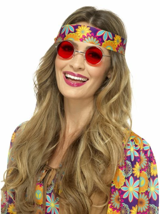 Smiffys 1960's & 70's Hippy Specs, Red 1 Smiffys 1960's & 70's Hippy Specs, Red