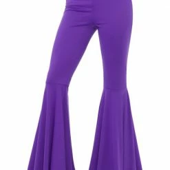 Smiffys Flared Ladies Trousers, Purple Female Costumes