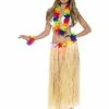 Smiffys Hawaiian 4 Piece Set, Rainbow