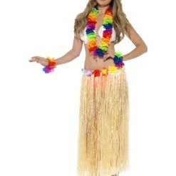 Smiffys Hawaiian 4 Piece Set, Rainbow
