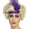Smiffys 1920's & 30's Flapper Headband, Purple