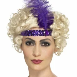 Smiffys 1920's & 30's Flapper Headband, Purple