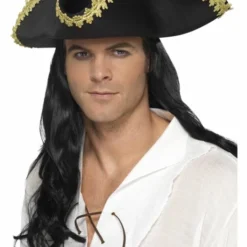 Smiffys Pirate Hat, Black