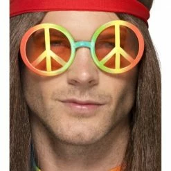 Smiffys Hippie Specs, Peace 1960's & 70's