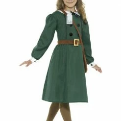 Smiffys WW2 Evacuee Girl Kids Costumes All