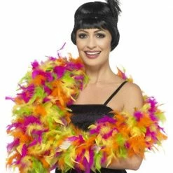 Smiffys Boa Mixed Neon, Deluxe, 80g 1920's & 30's