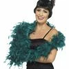 Smiffys 1920's & 30's Boa Teal, Deluxe, 80g